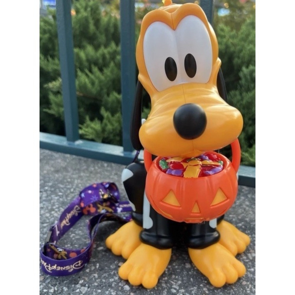2025 Disney Parks Halloween Pluto Skeleton Sipper Cup Pumpkin Glows In Dark NEW